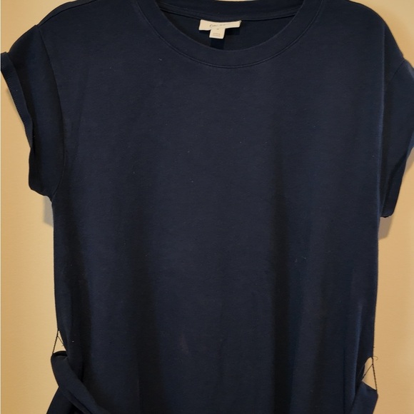 On 34th Women’s Navy Tie Waist Dress Size M Office Work Casual Lagonlook - Picture 3 of 12